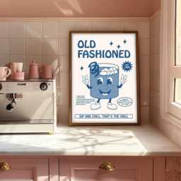 Retro Cartoon Cocktail Prints, Cocktails Print, Old Fashioned Poster - thumbnail 3