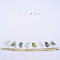 Sea Glass Bird Family Picture Personalized Picture Frame - thumbnail 2