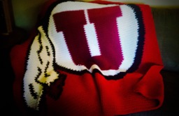 University Of Utah Utes Drum & Feather Crocheted Throw Blanket