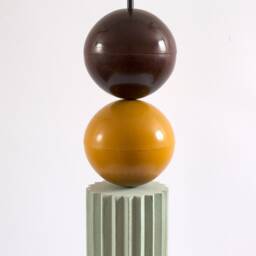 Handmade Concrete Pendant Light With Epoxy Spheres - thumbnail 2