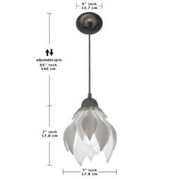 Photon Reef Leaf Flower 3D Printed Pendant Light - thumbnail 4