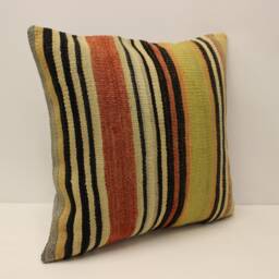 Vintage Kilim Pillow Covers Boho Big Pillow 20x20 in 50x50 cm Bohemian Cushion Handmade Pillows Sofa 4Ef-455 - thumbnail 2