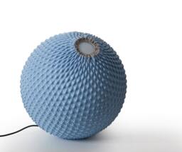 Floor Lamp Created Using Knitted & Crochet Techniques - Modern Floor Ideal Bright Home Decor Knit Lampshade in Contemporary Style