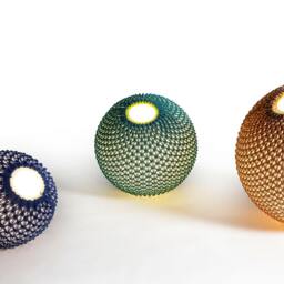 Floor Lamp Created Using Knitted & Crochet Techniques - Modern Floor Ideal Bright Home Decor Knit Lampshade in Contemporary Style - thumbnail 2