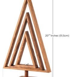Rustic Pine Wood Christmas Tree, Tabletop Holiday Decor, Wooden Centerpiece For Dinner Table - thumbnail 2