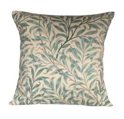 William Morris Bough Green Beige Floral Cushion Cover 16 - thumbnail 1