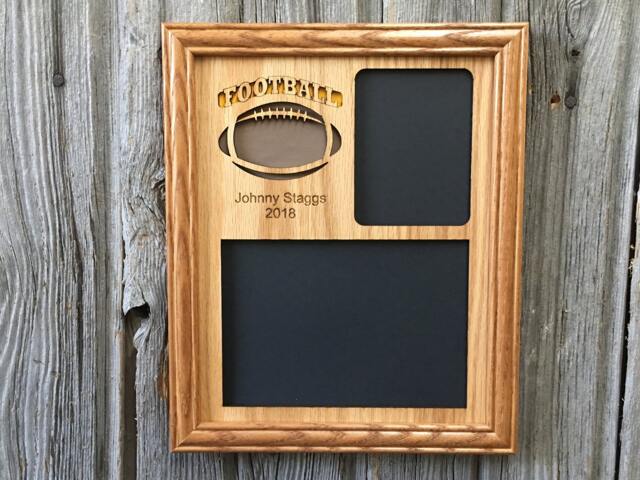 Football Picture Frame -8x10 Holds 5x7 & 3x4 Photos - Award Gifts For Coach Parent Player Awards Quarterback - image 1