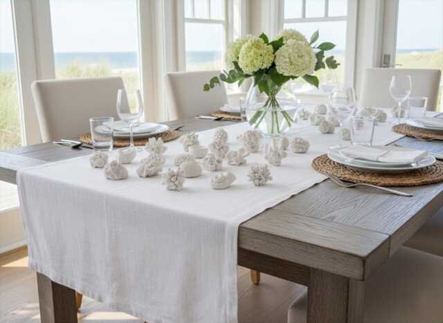 Luxury Clay Coral Reef Tablescape Centerpiece - 30 Pc Hamptons Coastal Beach House Table Decor - image 1