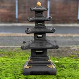 Large Pagoda Figurine Concrete Lantern Sculpture Stone Oriental Garden Decor Outdoor Yard Ornament Handmade Statue Cement Art - thumbnail 3