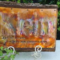 Copper Sign Custom, 7 Year Anniversary, Usa Creator Seller, Personalized Gift, Small Business Sign, Name Sign, Wall Hanging, Housewares - thumbnail 3