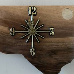 North Carolina State Quarter Wood Clock With Inlaid Quarters. Fully Customizable - thumbnail 3
