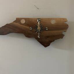 North Carolina State Quarter Wood Clock With Inlaid Quarters. Fully Customizable - thumbnail 2