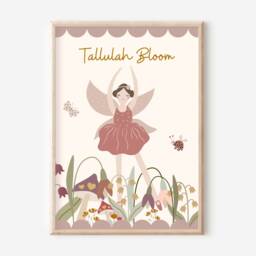 Set Of 3 Personalised Fairy & Wildflower Prints. Perfect For A Girls Room, Nursery Or Playroom - Prints Only - thumbnail 2