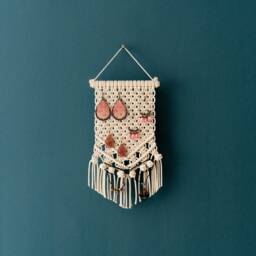 Macrame Earring Hanger, Boho Tapestry, Wall Hanging, Organizer, Gifts For Her, Jewelry Storage, Holder I51 - thumbnail 4