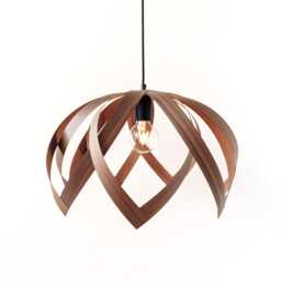 Wooden Pendant Lamp Skaed - Walnut Handmade Scandinavian Design