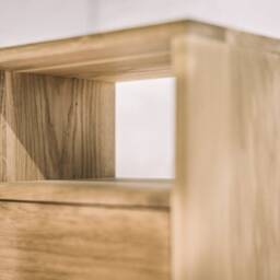 Modern Industrial Nightstand, Handmade Bedside Furniture, Minimalist Bedroom Storage, Rustic Wood Accents - thumbnail 2