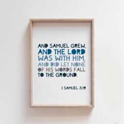 Set Of 3 Christian Prints, Boys Bedroom Decor, Bible Verse Wall Art, Blue Grey, Teenager Art - thumbnail 3