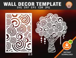 Wall Decor, Room Divider, Privacy Screen, Stencil, Laser, Cnc, Plasma, Cricut, Cutting File Cdr, Svg, Dxf, Ai, Eps, Jpg - thumbnail 1