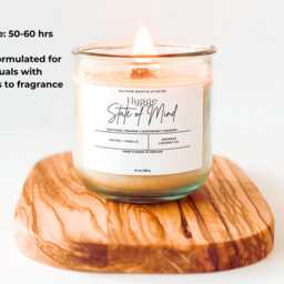 Cozy Coffee & Vanilla Beeswax Candles, Homemade With Essential Oils, 10 Oz Crackling Wood Wick Candle, Aromatherapy Candle For Book Lover - thumbnail 3