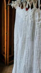 Off White Rustic Gauze Linen Curtain Panel, Window Curtains, Sheer Drapes, Long Curtain, Boho Curtains - thumbnail 1