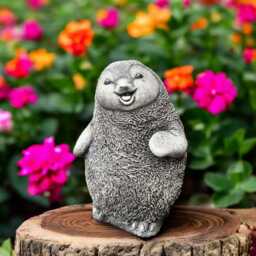 Concrete Penguin Statue Outdoor Garden Sculpture Cement Bird Figurine Animal Yard Ornament Stone Patio Decoration Penguin Lover Gift - thumbnail 2