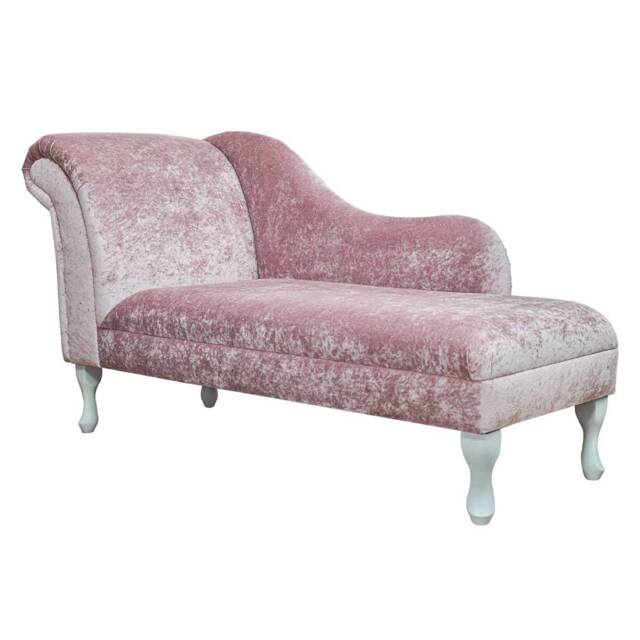 Blush Pink Crush Large Chaise Longue - Girls Indoor Lounger Handmade in Britain - image 1