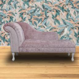 Blush Pink Crush Large Chaise Longue - Girls Indoor Lounger Handmade in Britain - thumbnail 3