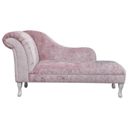 Blush Pink Crush Large Chaise Longue - Girls Indoor Lounger Handmade in Britain - thumbnail 2