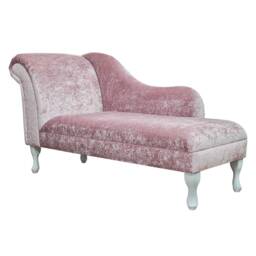 Blush Pink Crush Large Chaise Longue - Girls Indoor Lounger Handmade in Britain