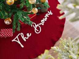 Personalized Christmas Tree Skirt, Family Skirts, Custom House Warming Gift, Home Decor, Decorations