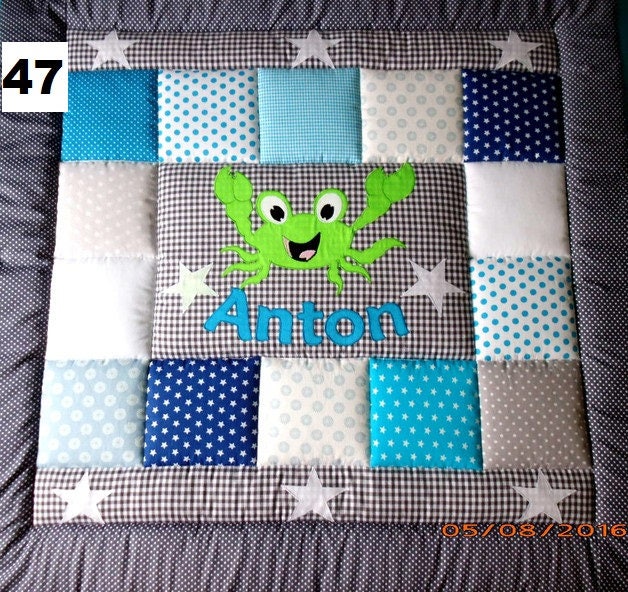 Baby Blanket, Quilt, Patchwork Crawling Children's Blanket Krabe Available Now