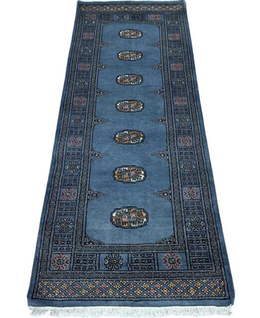 2.6x7 Gray Color Bokhara Rug - Runner Hallway Luxury Bukhara Fine Quality Woolen Afghan - image 1