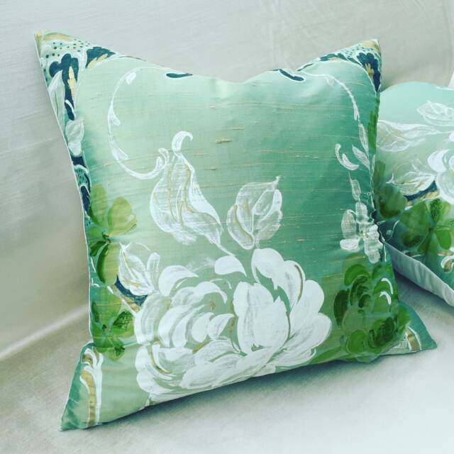 Decorative Decorative Pillow Cover in Maddalena Jade Designers Guild 20x20 Inch - image 1