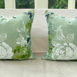 Decorative Decorative Pillow Cover in Maddalena Jade Designers Guild 20x20 Inch - thumbnail 3