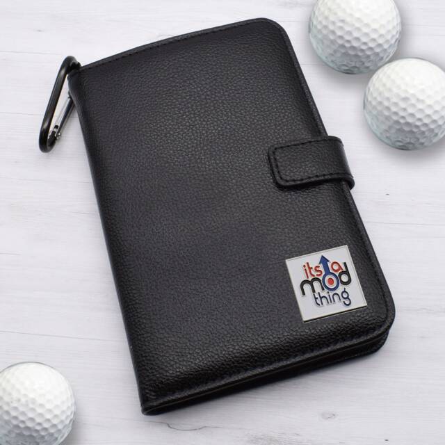 Its A Mod Thing Design - Personalised Leatherette Golf Organiser Complete With Divot Repairer, Marker, Tees, Scorecard & Pencils - image 1