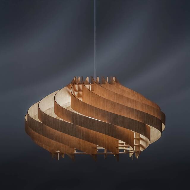 Birch Plywood Chandelier Large Circus 750, Scandinavian Style - image 1