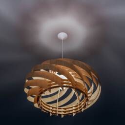Birch Plywood Chandelier Large Circus 750, Scandinavian Style - thumbnail 2