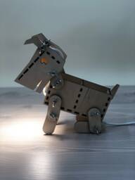 Plywood Dog Lamp Wooden Kids Night Light & Organizer