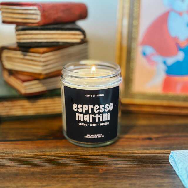 Espresso Martini Scented Soy Candle Hand-Poured 8Oz Glass Jar/Drink Inspired Candles Bakery - image 1