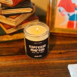 Espresso Martini Scented Soy Candle Hand-Poured 8Oz Glass Jar/Drink Inspired Candles Bakery - thumbnail 2