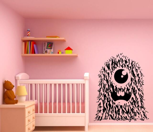 Wall Decal Vinyl Sticker Decals Peal & Stick Cheap Free Shipping Decor Art Happy Funny Little Baby Monster Kids Nursery Kinder L431 - image 1