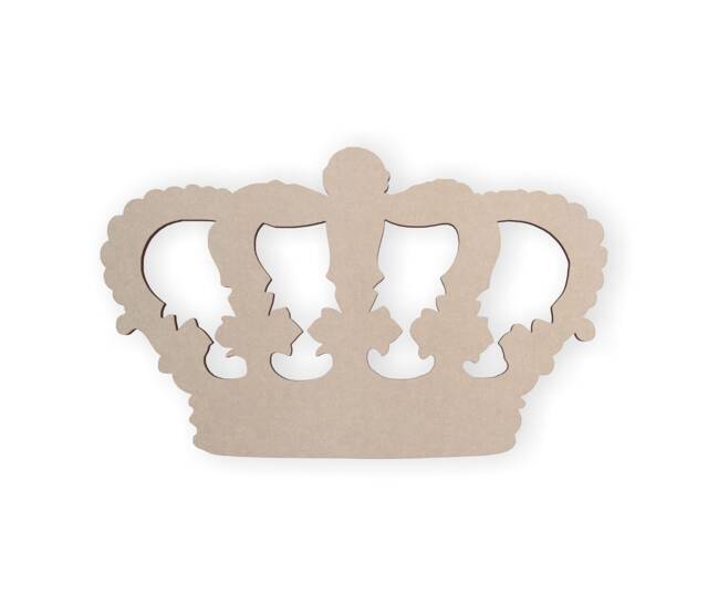 Unfinished Wooden Crown Cutout Diy Wall Decor, Craft Shape - image 1