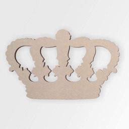 Unfinished Wooden Crown Cutout Diy Wall Decor, Craft Shape - thumbnail 3
