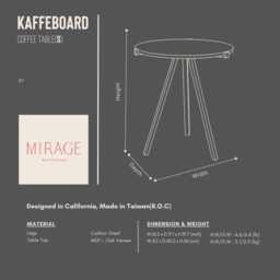 Kaffeboard Coffee Table(S-Black+Oak - thumbnail 4