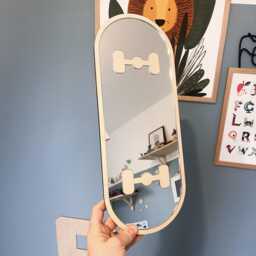 Skateboard Shatterproof Mirror Perfect Gift For Bedroom & Nursery Cool Boys Decor - thumbnail 3