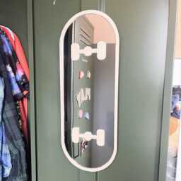 Skateboard Shatterproof Mirror Perfect Gift For Bedroom & Nursery Cool Boys Decor - thumbnail 2
