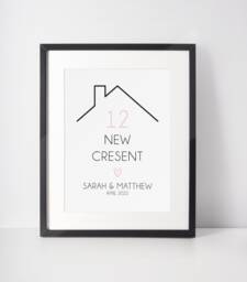 New Home Gift - Personalised Print House Warming First Frameless Free UK Postage - thumbnail 1