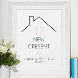 New Home Gift - Personalised Print House Warming First Frameless Free UK Postage - thumbnail 2