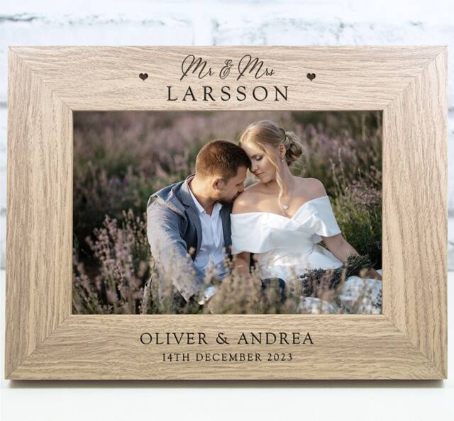 Personalised Wedding Photo Frame - image 1