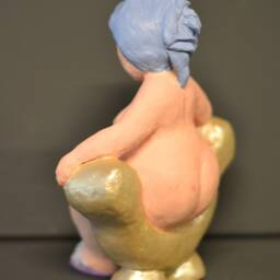Bubba's Bath Sculpture Papier-Mache Doll 20x17x10 cm Sculpture By Bubba - thumbnail 3